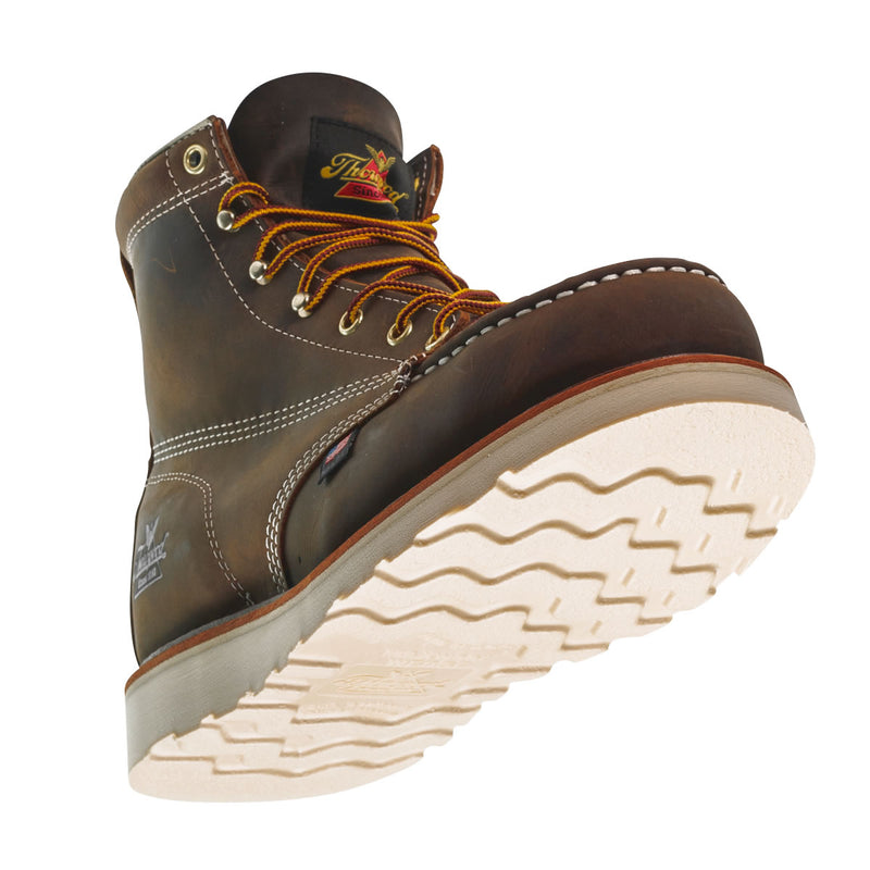Thorogood Men's American Heritage 6" Trail Moc Toe MAXWear Wedge™ Safety Toe Boots, 804-4575, Crazy Horse, view 7 of 10