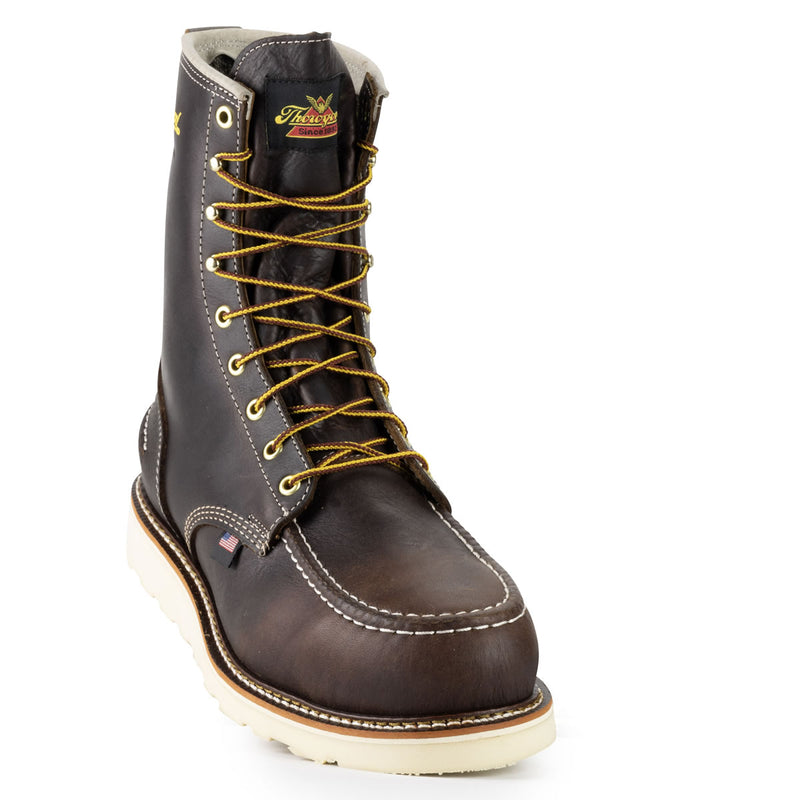 Thorogood Men's 1957 Series 8" Moc Toe MAXWear Wedge™ Waterproof Soft Toe Boots, 814-3800, Briar Pitstop, view 6 of 10