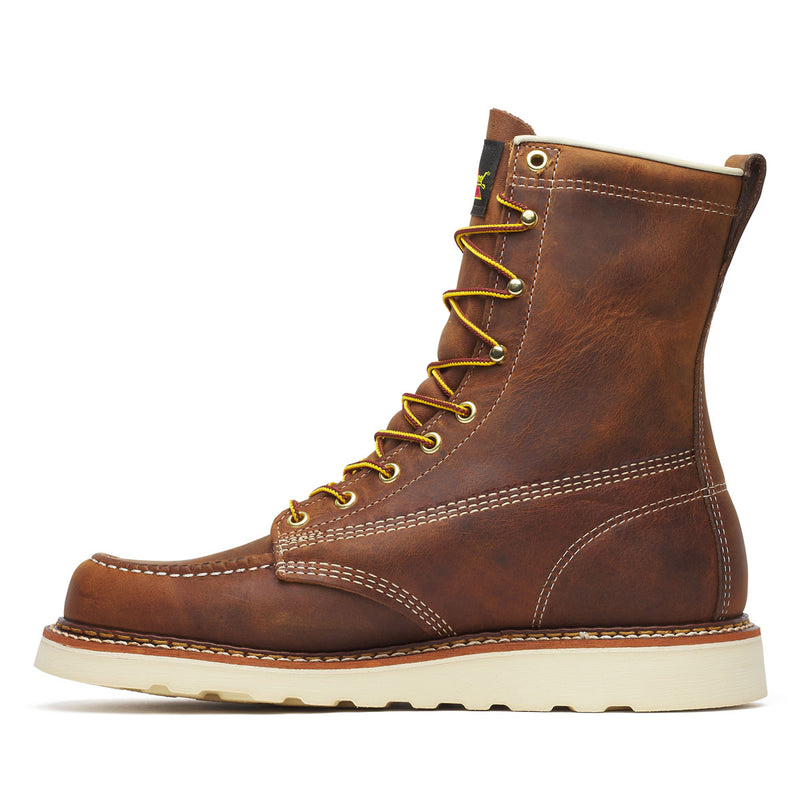 Thorogood Men's American Heritage 8" Trail Moc Toe MAXWear Wedge™ Soft Toe Boots, 814-4178, Crazy Horse, view 4 of 11
