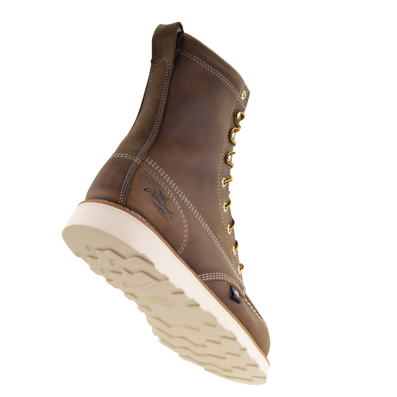 Thorogood Men's American Heritage 8" Trail Moc Toe MAXWear Wedge™ Soft Toe Boots, 814-4178, Crazy Horse, view 9 of 11