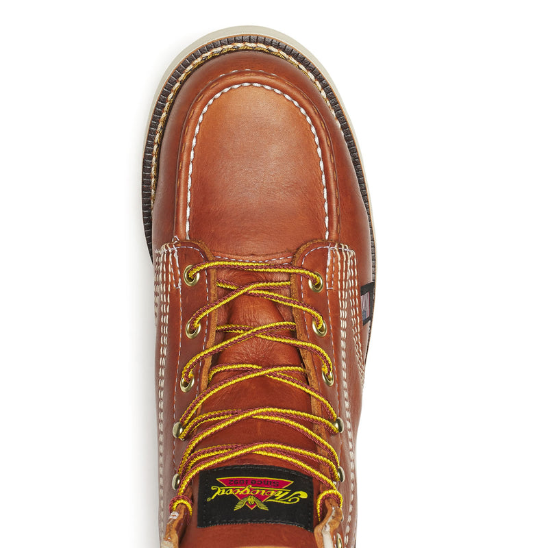 Thorogood Men's American Heritage 6" Moc Toe MAXWear Wedge™ Soft Toe Boots, 814-4200, Tobacco, view 5 of 13