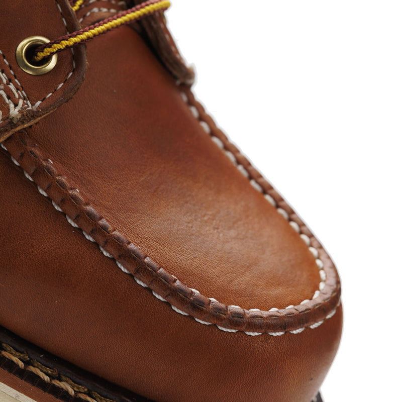 Thorogood Men's American Heritage 6" Moc Toe MAXWear Wedge™ Soft Toe Boots, 814-4200, Tobacco, view 6 of 13