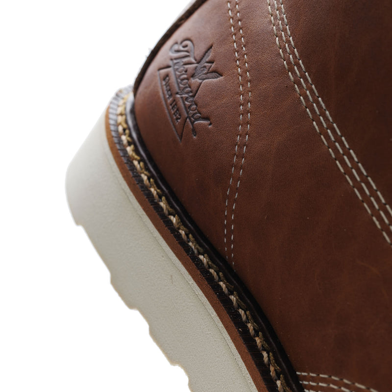 Thorogood Men's American Heritage 6" Moc Toe MAXWear Wedge™ Soft Toe Boots, 814-4200, Tobacco, view 7 of 13
