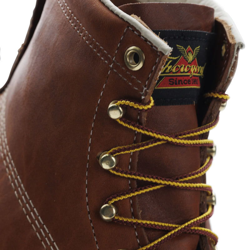 Thorogood Men's American Heritage 6" Moc Toe MAXWear Wedge™ Soft Toe Boots, 814-4200, Tobacco, view 8 of 13