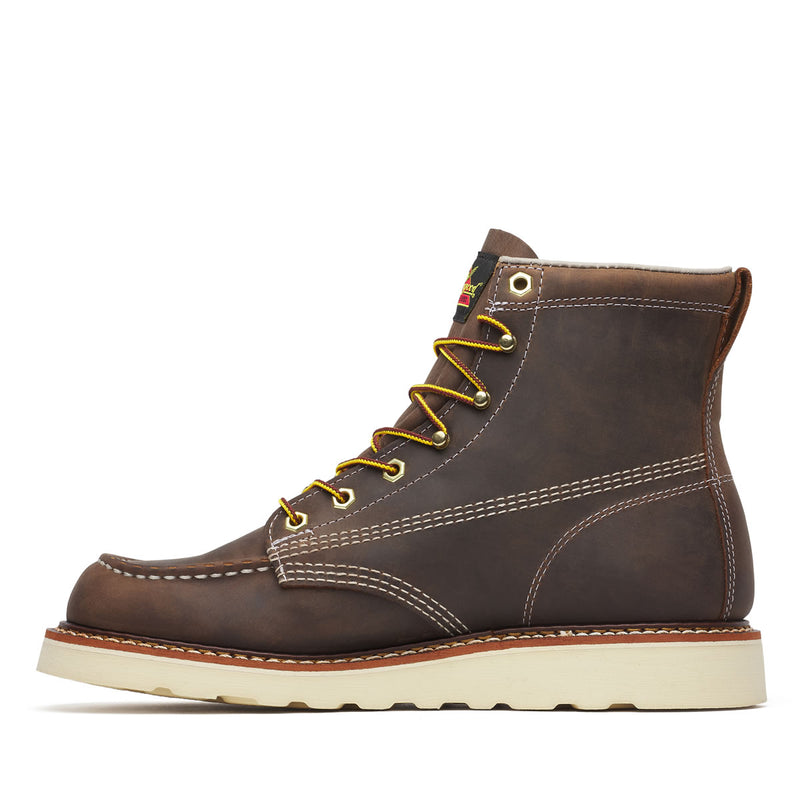 Thorogood Men's American Heritage 6" Trail Moc Toe MAXWear Wedge™ Soft Toe Boots, 814-4203, Crazy Horse, view 4 of 10