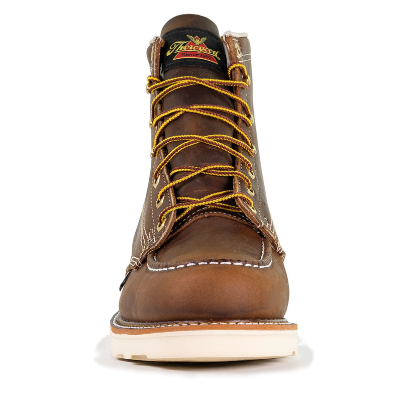 Thorogood Men's American Heritage 6" Trail Moc Toe MAXWear Wedge™ Soft Toe Boots, 814-4203, Crazy Horse, view 6 of 10