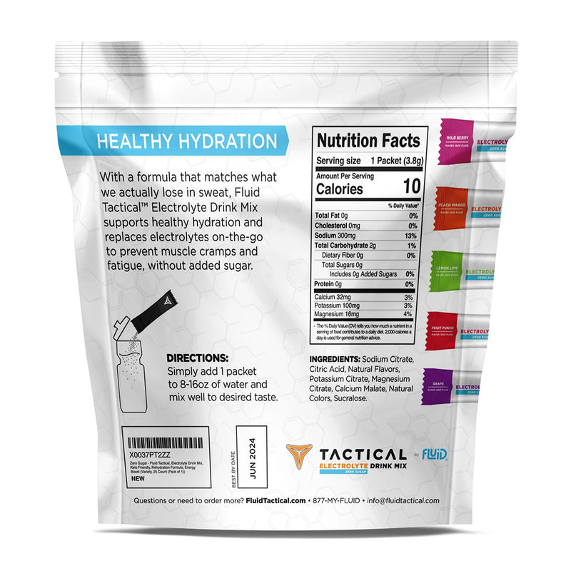 Tactical Hydration Zero Sugar Electrolyte Drink Mix, view 9 of 21
