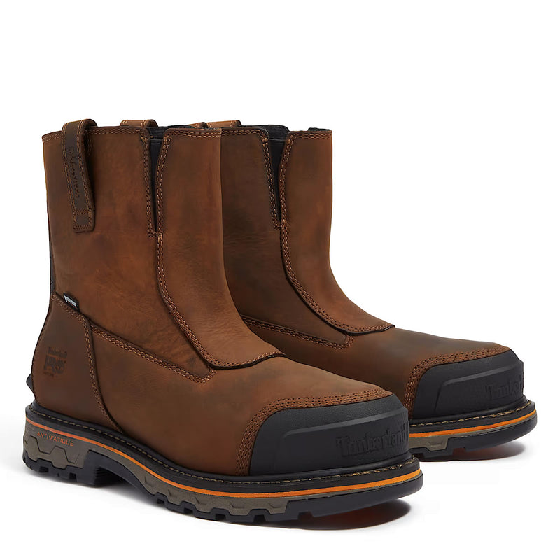 Timberland PRO Men's True Grit Chelsea Soft-Toe Waterproof Boots, TB0A64BFEM4, Brown, view 2 of 7