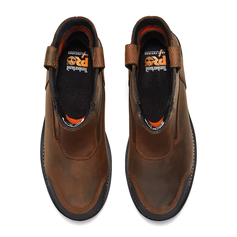 Timberland PRO Men's True Grit Chelsea Soft-Toe Waterproof Boots, TB0A64BFEM4, Brown, view 4 of 7