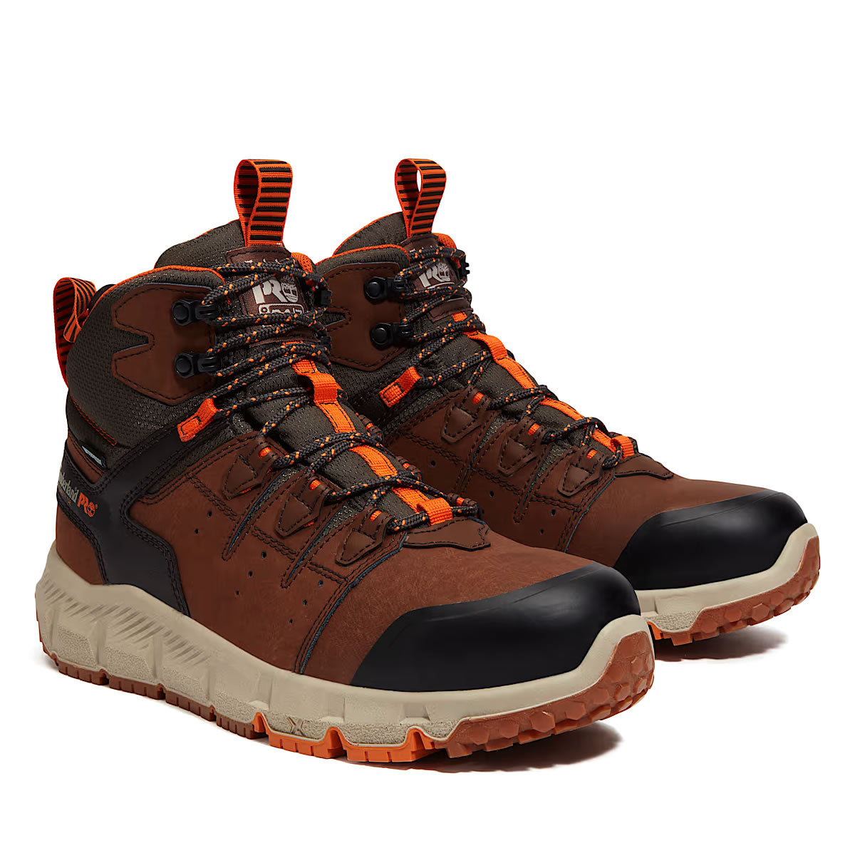 Timberland PRO Men's 6" Tempe Alloy-Toe Waterproof Leather Boots, Brown, Medium Timberland PRO Men's 6" Tempe Alloy-Toe Waterproof Leather Boots, Brown, Medium