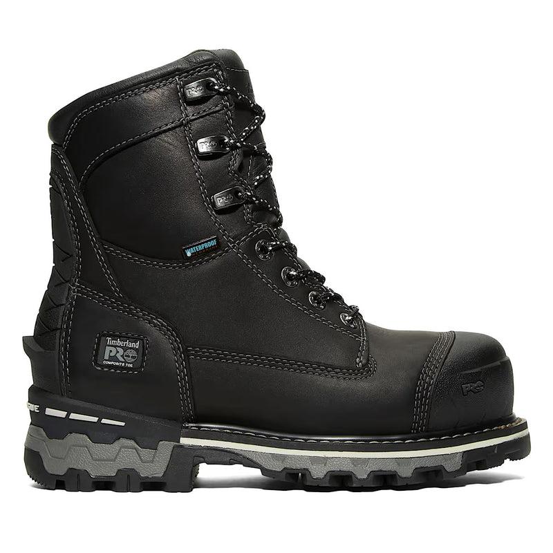 Timberland PRO Women's 8" Boondock Comp-Toe Waterproof Insulated CSA Boots, TB0A5R7K001, Black, view 1 of 8