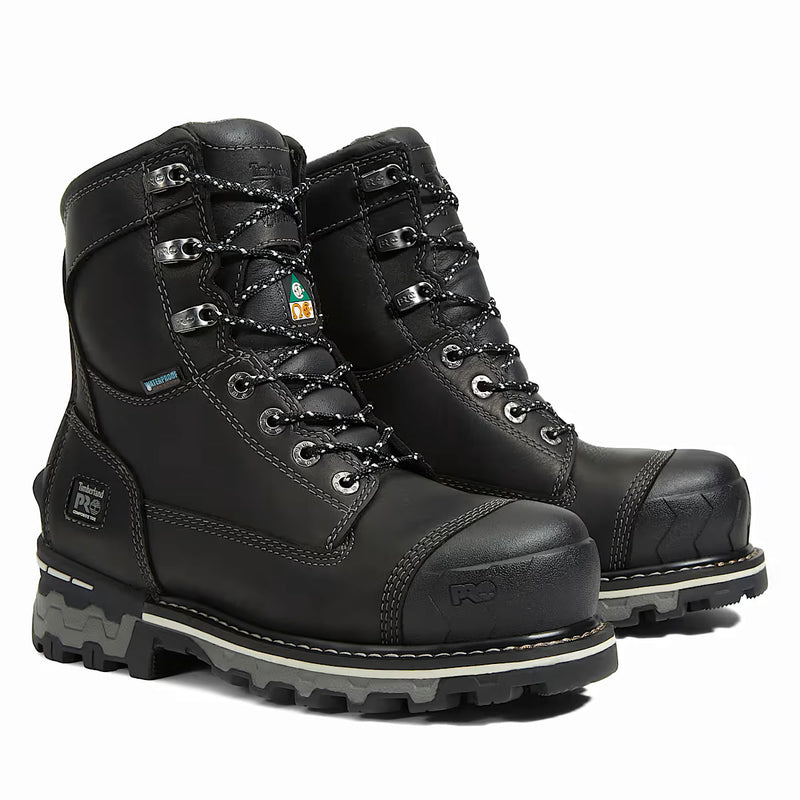 Timberland PRO Women's 8" Boondock Comp-Toe Waterproof Insulated CSA Boots, TB0A5R7K001, Black, view 2 of 8