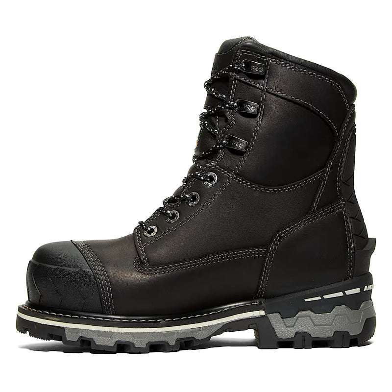 Timberland PRO Women's 8" Boondock Comp-Toe Waterproof Insulated CSA Boots, TB0A5R7K001, Black, view 3 of 8