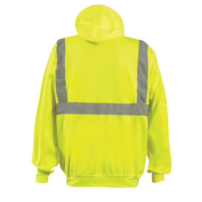 OccuNomix Type R Class 2 High-Vis Zip Hooded Sweatshirt - LUX-SWTLHZ, view 2 of 4