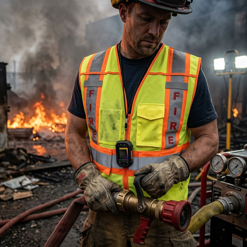 OccuNomix Type P Class 2 Hi-Vis Public Safety Fire Vest, LUX-PSF, view 5 of 5
