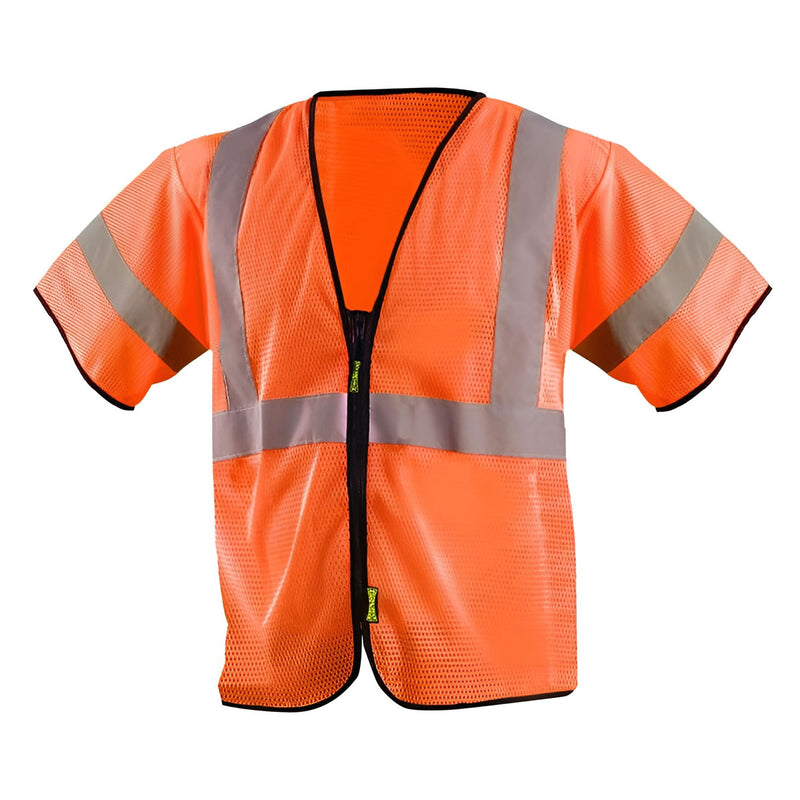 OccuNomix Type R Class 3 Mesh Safety Vest, ECO-GCZ3, Hi-Vis Yellow, view 4 of 6