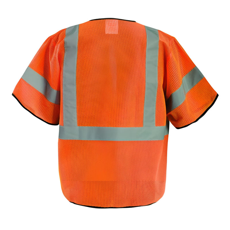 OccuNomix Type R Class 3 Mesh Safety Vest, ECO-GCZ3, Hi-Vis Yellow, view 5 of 6