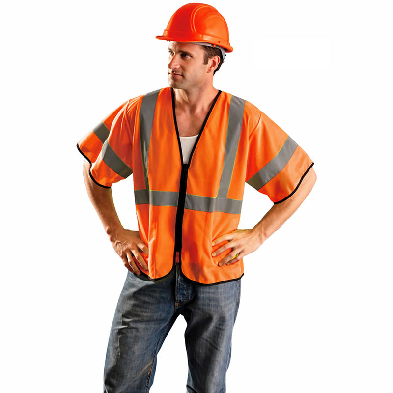OccuNomix Type R Class 3 Mesh Safety Vest, ECO-GCZ3, Hi-Vis Yellow, view 6 of 6
