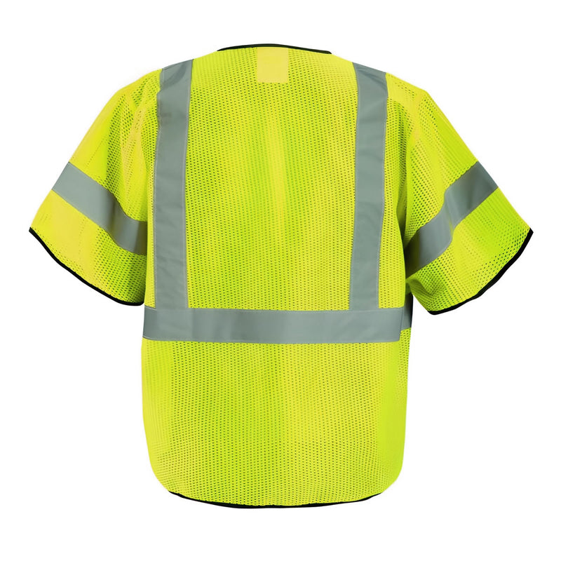 OccuNomix Type R Class 3 Mesh Safety Vest, ECO-GCZ3, Hi-Vis Yellow, view 2 of 6