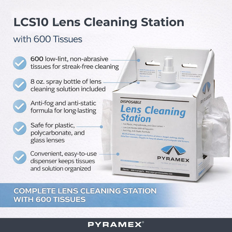 Pyramex LCS10 Lens Cleaning Station with 600 Tissues, view 2 of 2