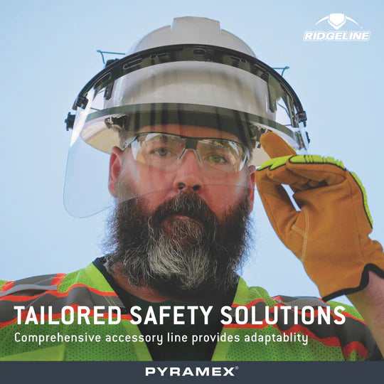 Pyramex Ridgeline Full Brim Hard Hat 4-Point Ratchet Suspension, view 5 of 27