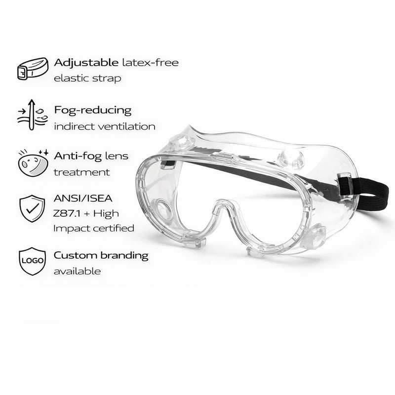 Rugged Blue Anti-Fog Safety Goggles, view 5 of 6