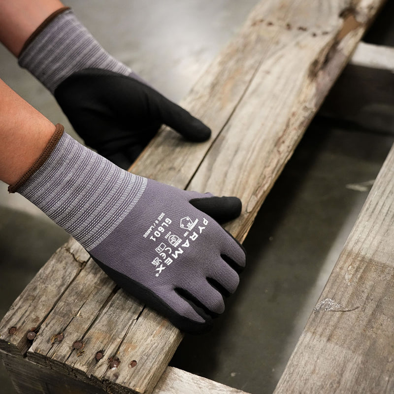 Pyramex GL601 Micro-Foam Nitrile Dipped Gloves, Gray, view 3 of 3