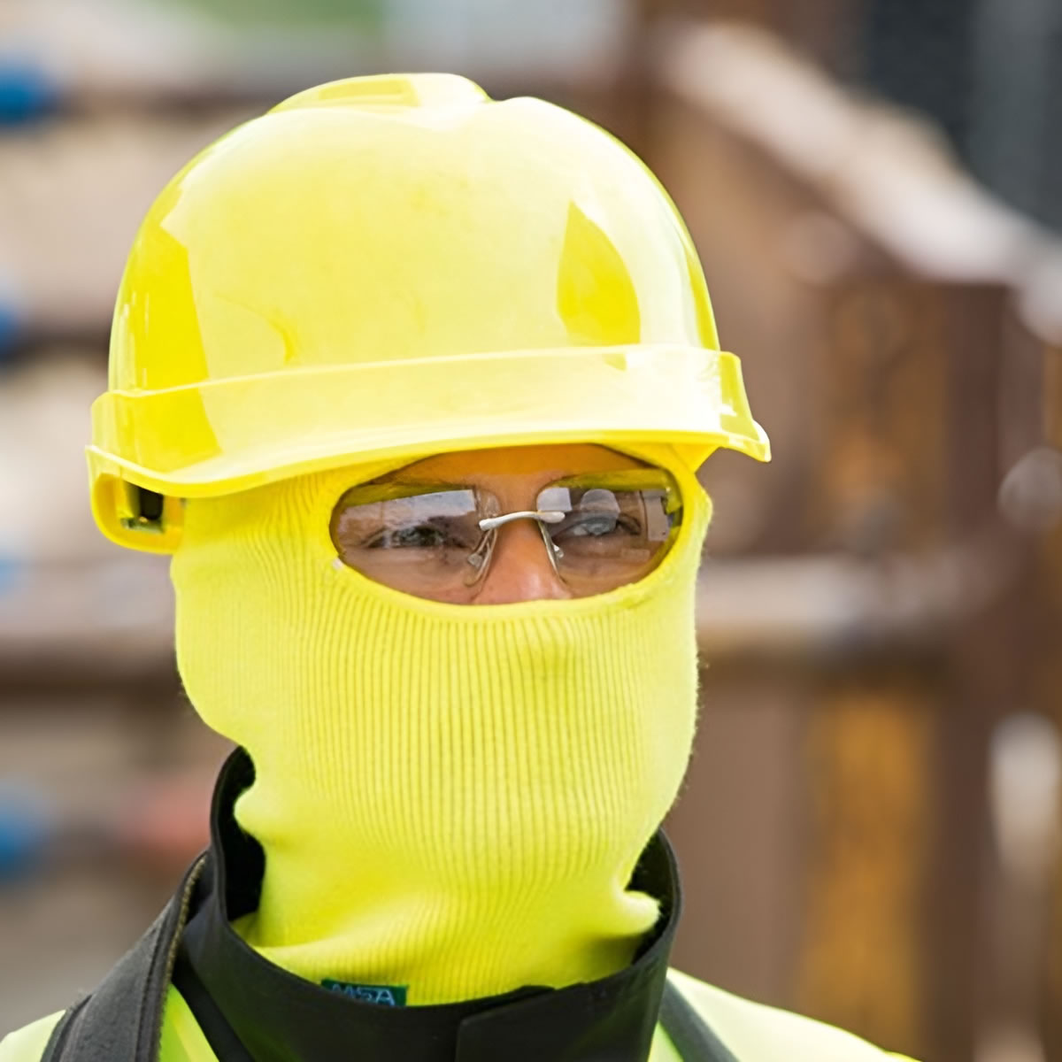 MSA V-Gard Winter Hard Hat Liner, 10118418, Hi-Viz Yellow-Green MSA V-Gard Winter Hard Hat Liner, 10118418, Hi-Viz Yellow-Green