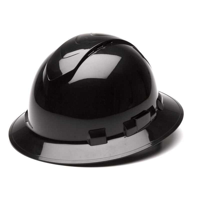 Pyramex Ridgeline Vented Full Brim Hard Hat 4-Point Ratchet Suspension, view 13 of 14