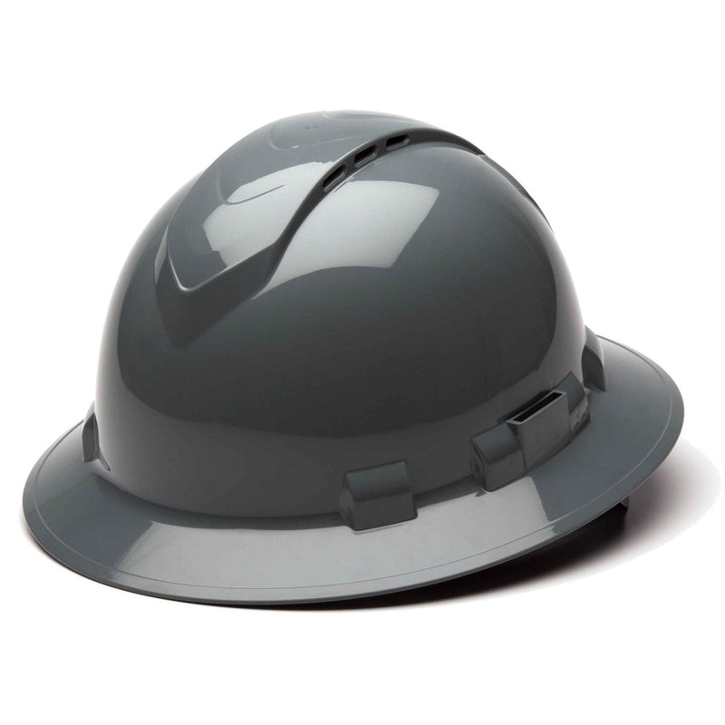 Pyramex Ridgeline Vented Full Brim Hard Hat 4-Point Ratchet Suspension, view 9 of 14
