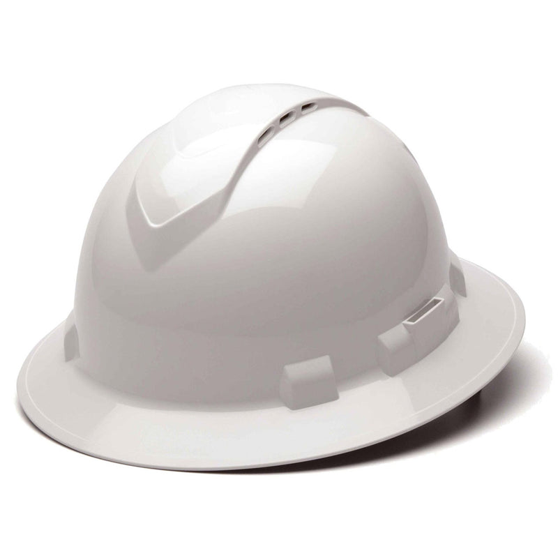 Pyramex Ridgeline Vented Full Brim Hard Hat 4-Point Ratchet Suspension, view 1 of 14