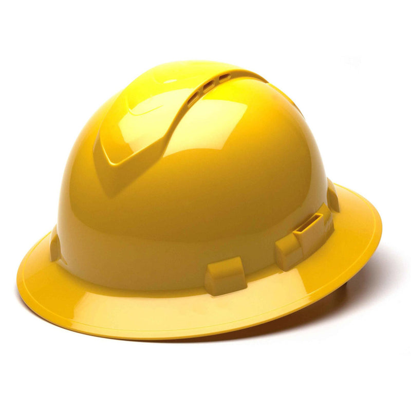 Pyramex Ridgeline Vented Full Brim Hard Hat 4-Point Ratchet Suspension, view 10 of 14