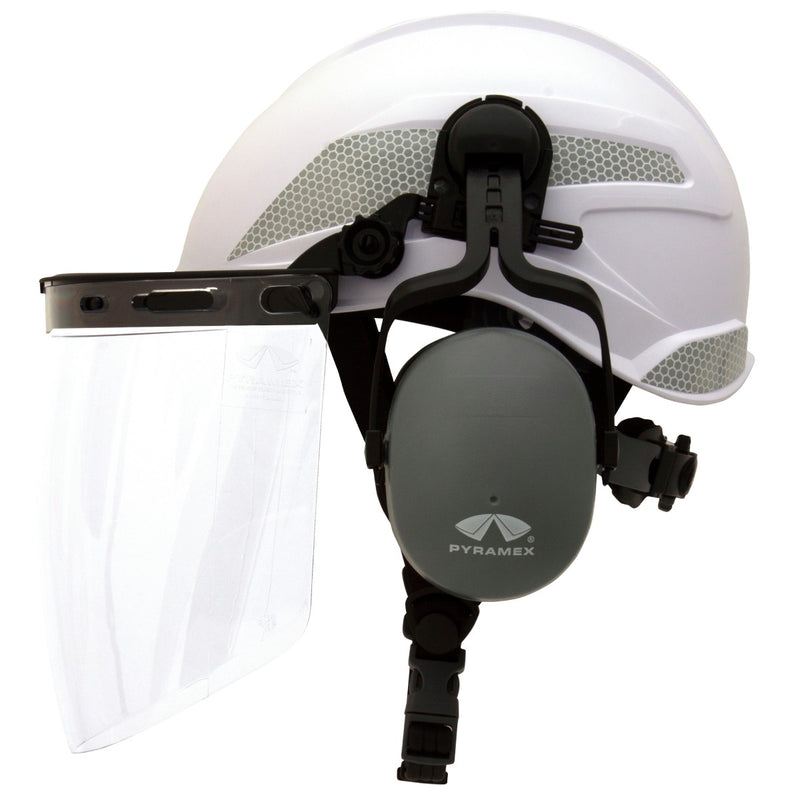 Pyramex Cap Mounted Earmuffs, NRR 22dB, CM6010, Gray, view 3 of 3