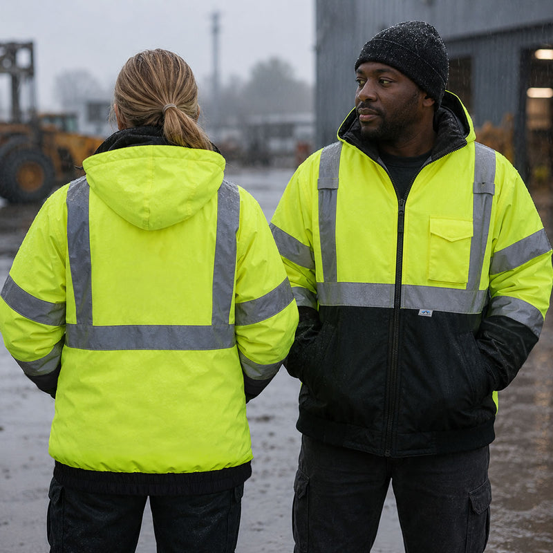 Pyramex RJ32 Type R Class 3 Hi-Vis Waterproof Quilt Lined Jacket, view 4 of 4