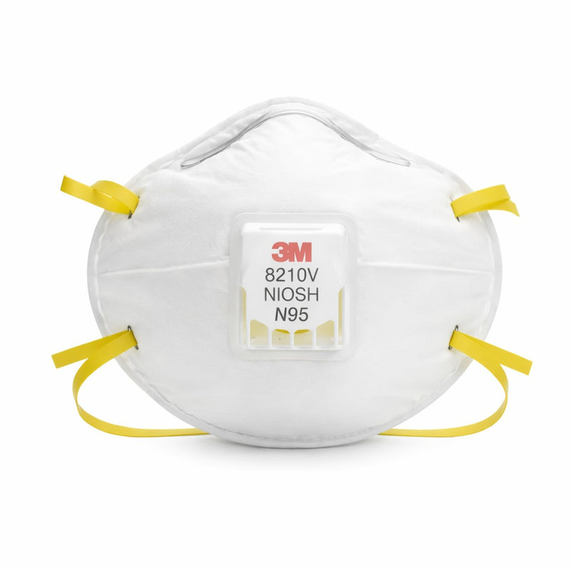 3M N95 Particulate Respirator USA Made, 8210V, White, view 1 of 8