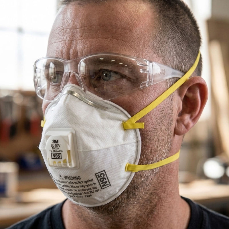 3M N95 Particulate Respirator USA Made, 8210V, White, view 8 of 8