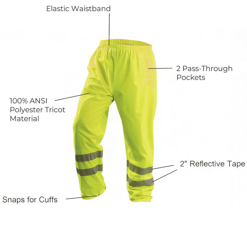 OccuNomix Class E Hi-Vis Premium Breathable Pants, LUX-TENBR, view 3 of 5