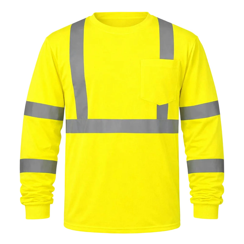 Pyramex RLTS31 Type R Class 3 Hi-Vis Long Sleeve T-Shirt, view 1 of 4