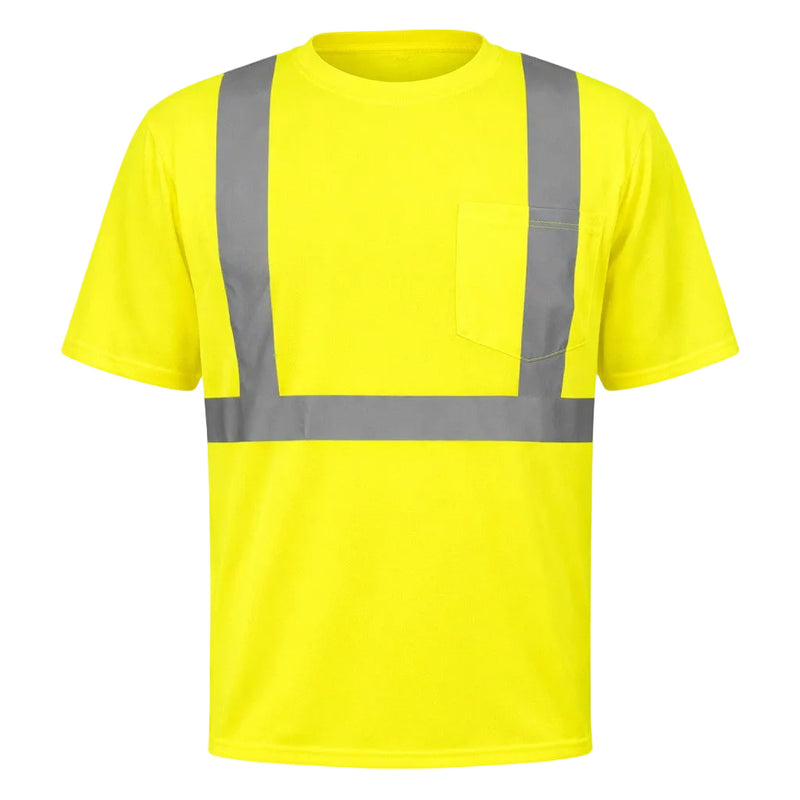 Bundle: 6-Pack Rugged Blue Class 2 Hi-Vis Short Sleeve T-Shirt, view 1 of 9