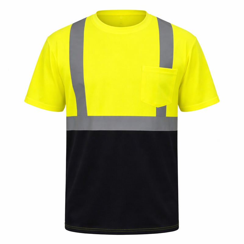 Pyramex RTS21B Type R Class 2 Hi-Vis Black Bottom Short Sleeve T-Shirt, view 1 of 5