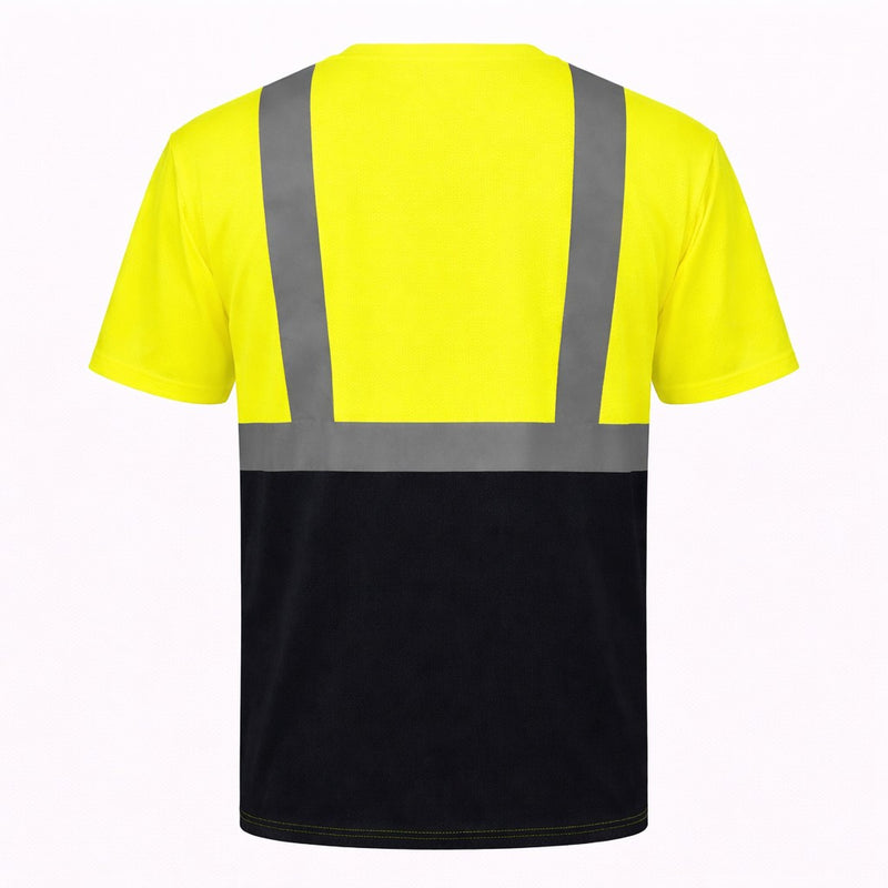 Pyramex RTS21B Type R Class 2 Hi-Vis Black Bottom Short Sleeve T-Shirt, view 2 of 5