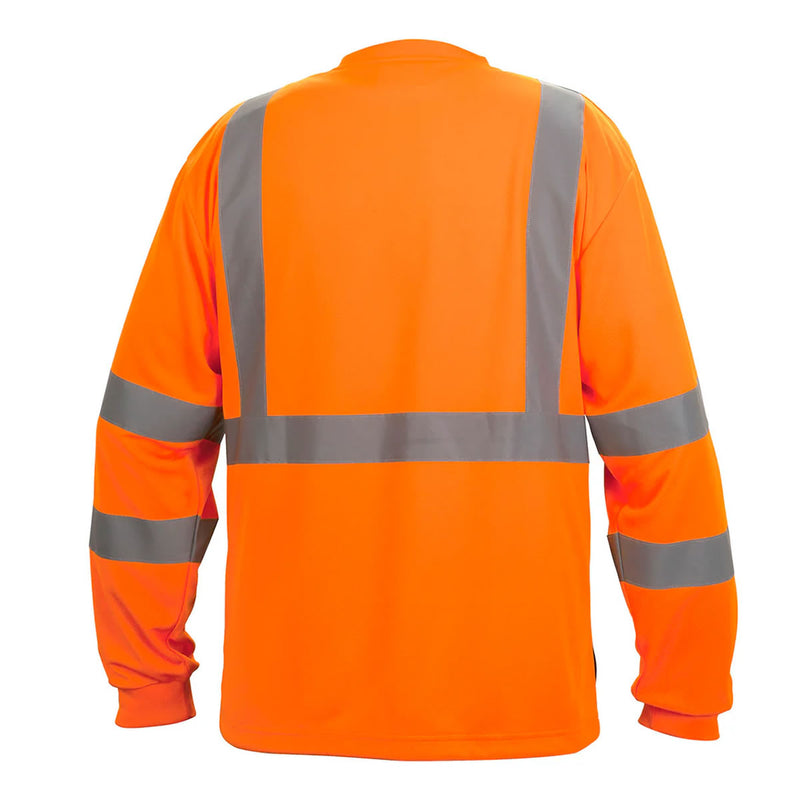 Pyramex RLTS31B Type R Class 3 Hi-Vis Black Bottom Long Sleeve T-Shirt, view 5 of 6