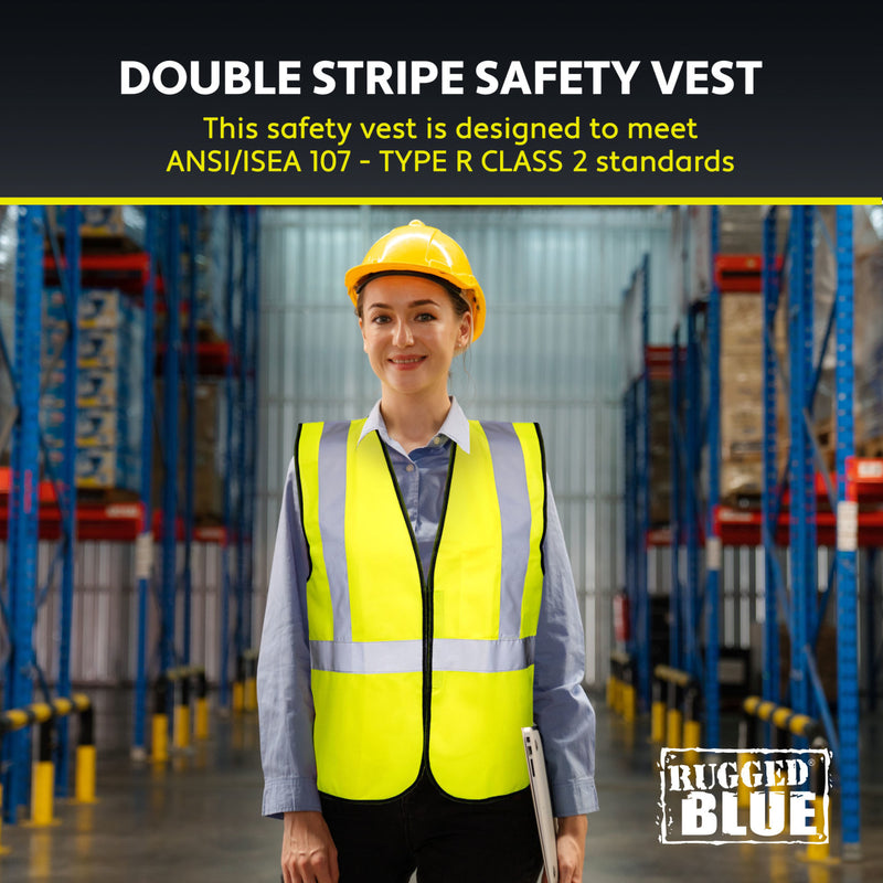 Rugged Blue Type R Class 2 Hi-Vis Economy Safety Vest, view 5 of 8