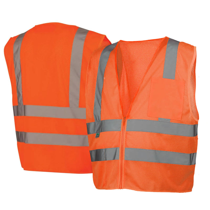 Pyramex RVZ26 Type R Class 2 Hi-Vis Mesh Safety Vest, view 7 of 7