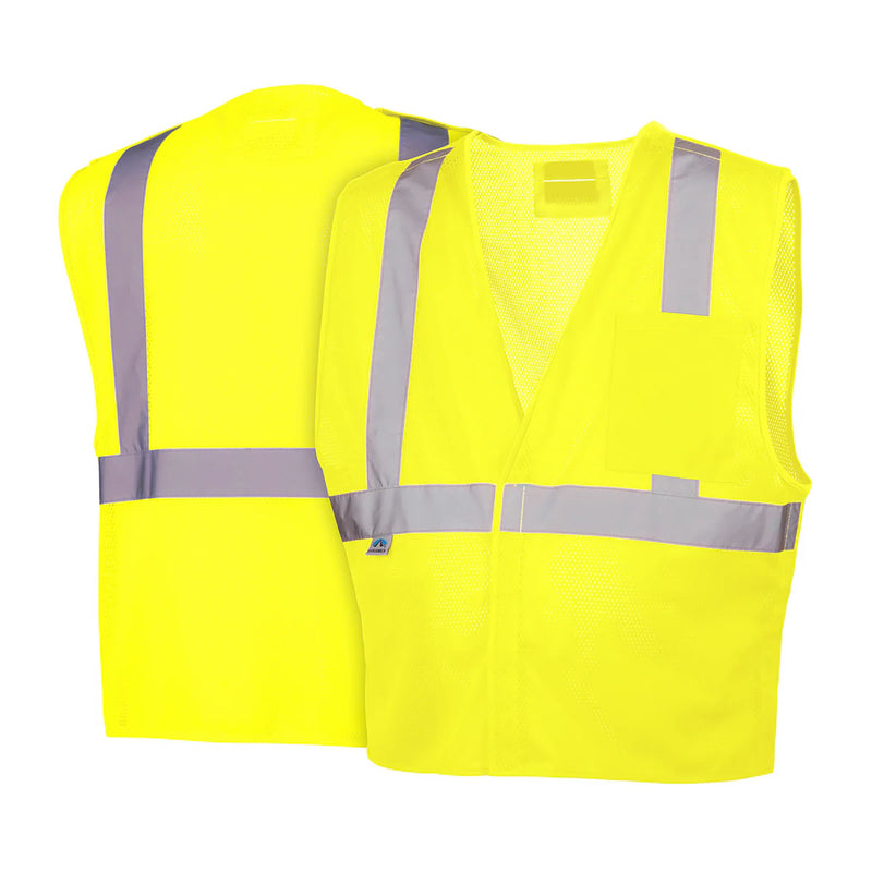 Pyramex RVHL25 Type R Class 2 Hi-Vis Breakaway Mesh Safety Vest, view 2 of 8