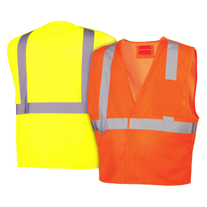 Pyramex RVHL25 Type R Class 2 Hi-Vis Breakaway Mesh Safety Vest, view 1 of 8