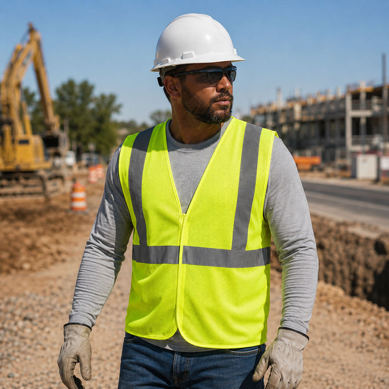 Pyramex RVHLM29 Type R Class 2 Hi-Vis Mesh Safety Vest, view 4 of 4