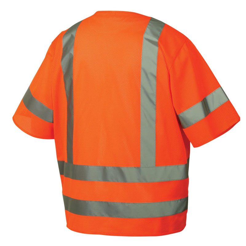 Pyramex Safety RVZ31 Type R Class 3 Hi-Vis Mesh Safety Vest, view 4 of 6