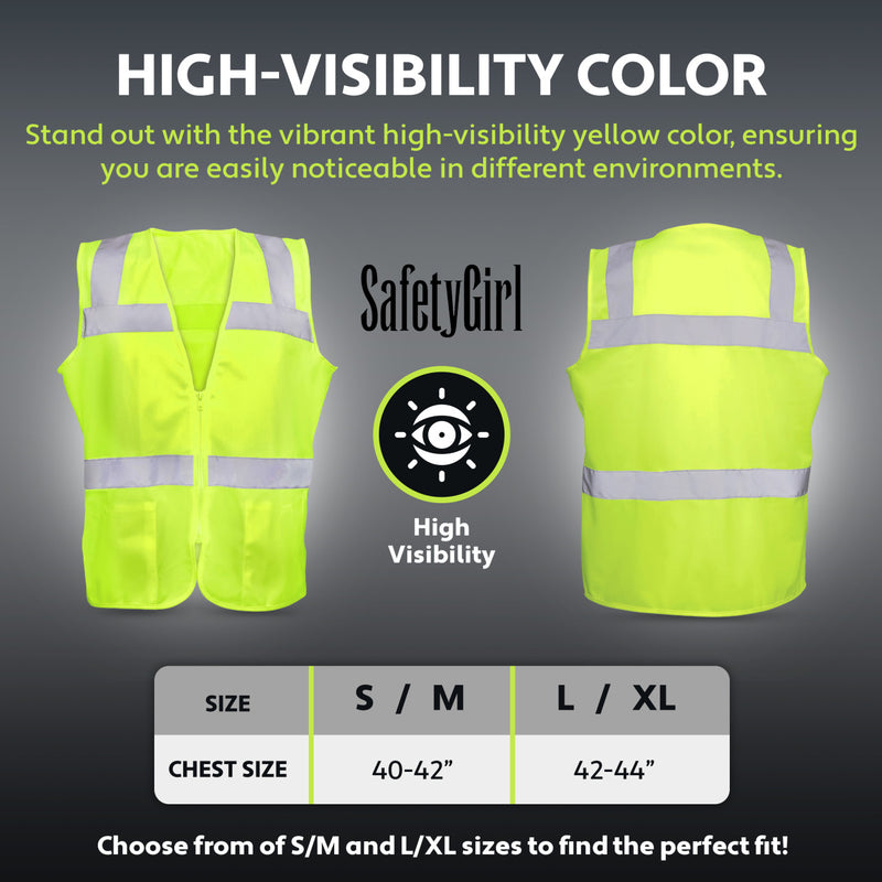 Safety Girl Women's Type R Class 2 Hi-Vis Safety Vest, view 7 of 8