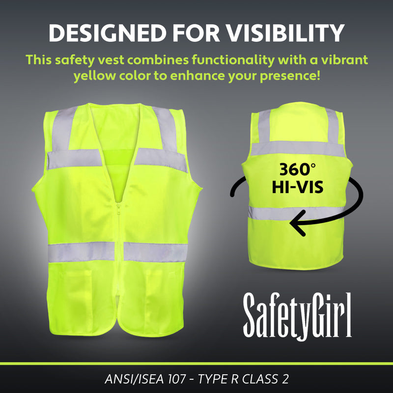 Safety Girl Women's Type R Class 2 Hi-Vis Safety Vest, view 8 of 8
